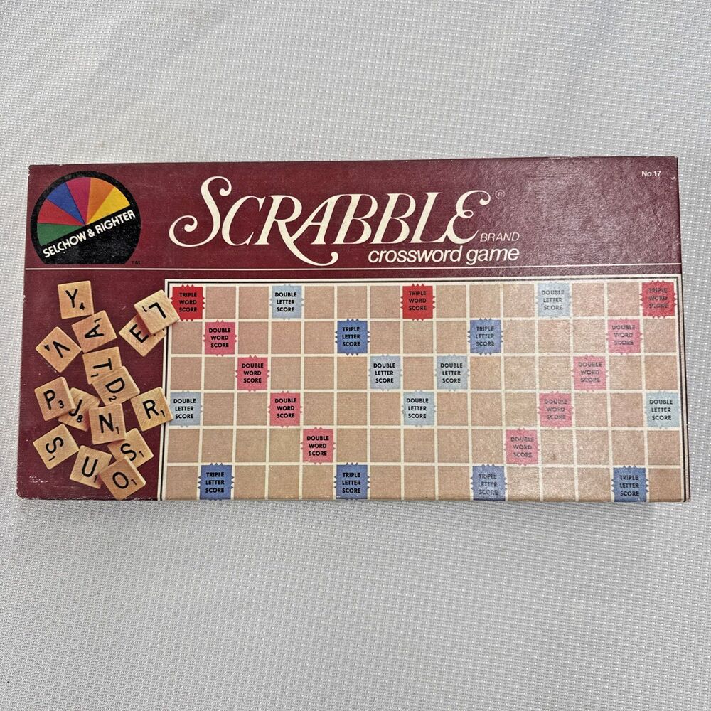 Scrabble Crossword Game 1982 Selchow & Righter No. 17 COMPLETE SET